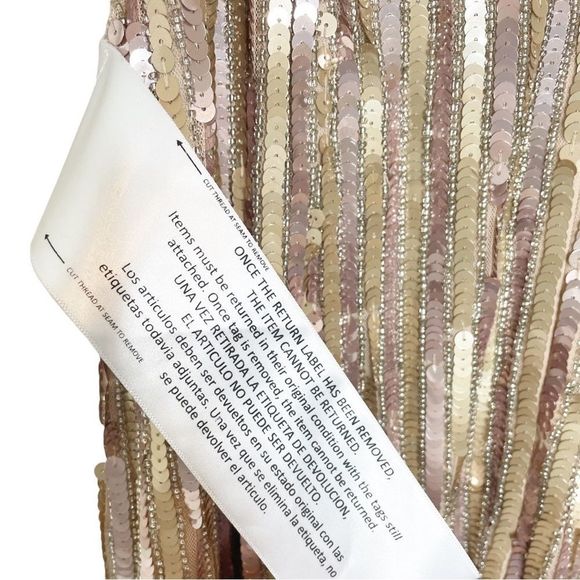 Mac Duggal Gold Spaghetti Strap Gown Size 8 - Picture 8 of 10